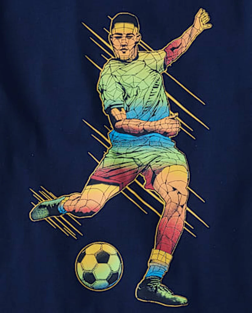 Boys Soccer Player Graphic Tee