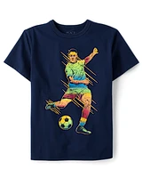 Boys Soccer Player Graphic Tee
