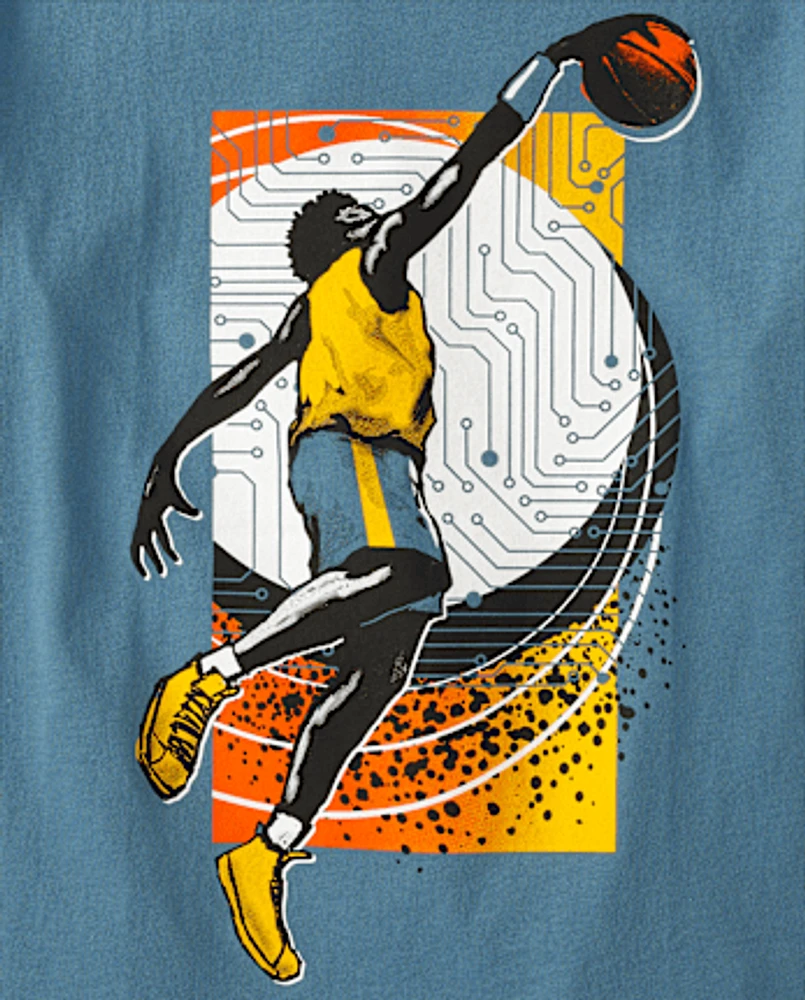 Boys Basketball Player Graphic Tee