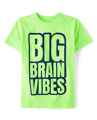 Boys Big Brain Vibes Graphic Tee