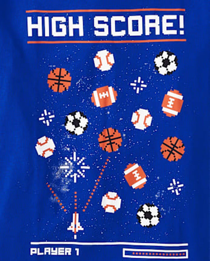 T-shirt graphique de jeu vidéo sport pour garçon