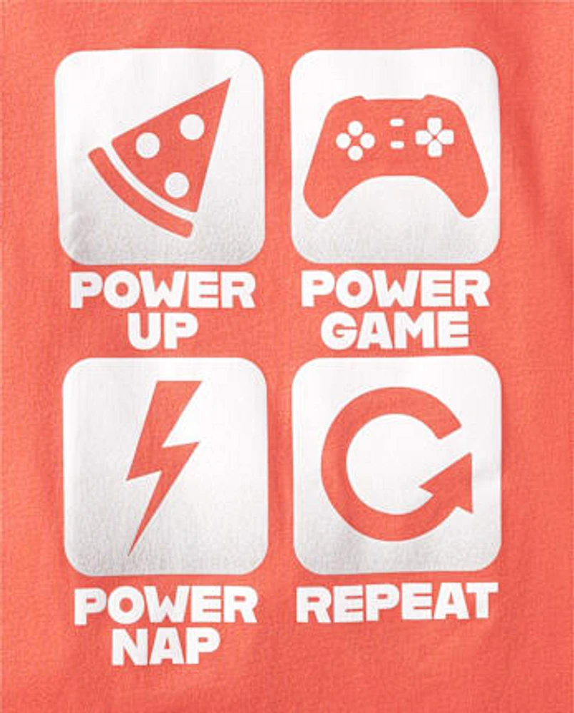 T-shirt graphique avec icône de jeu vidéo pour garçon