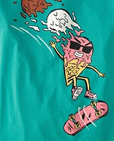 Boys Ice Cream Skateboard Graphic Tee