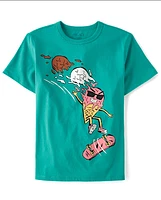 Boys Ice Cream Skateboard Graphic Tee