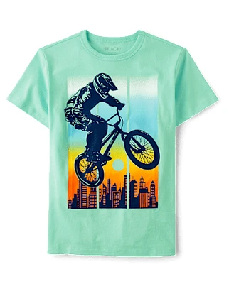 Boys Biker Graphic Tee