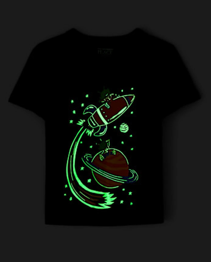 T-shirt graphique phosphorescent pour bébés et tout-petits garçons