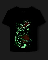 Baby And Toddler Boys Glow Space Alien Graphic Tee