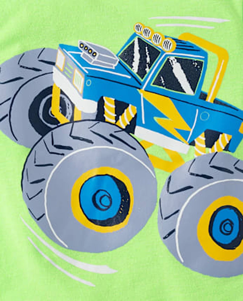 T-shirt graphique Monster Truck pour bébés et tout-petits garçons