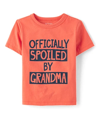 Baby And Toddler Boys Spoiled By Grandma Graphic Tee