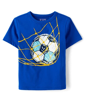 Baby And Toddler Boys Soccer Ball Graphic Tee