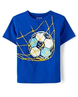 Baby And Toddler Boys Soccer Ball Graphic Tee