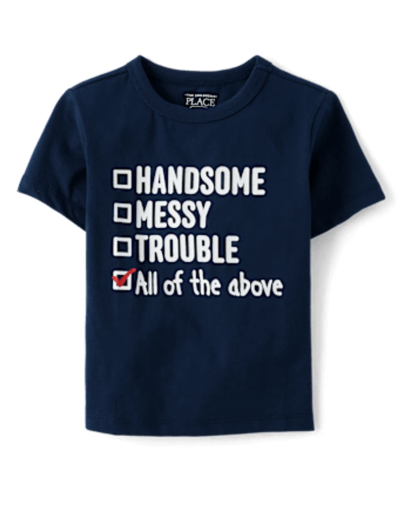 Baby And Toddler Boys Handsome Graphic Tee