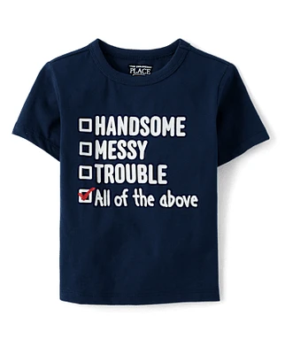 Baby And Toddler Boys Handsome Graphic Tee