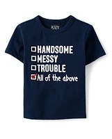 Baby And Toddler Boys Handsome Graphic Tee