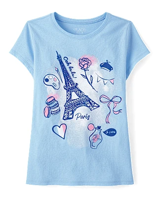Girls Paris Graphic Tee