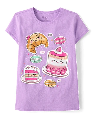 T-shirt graphique Dessert pour filles