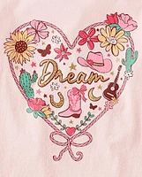 Girls Western Heart Graphic Tee