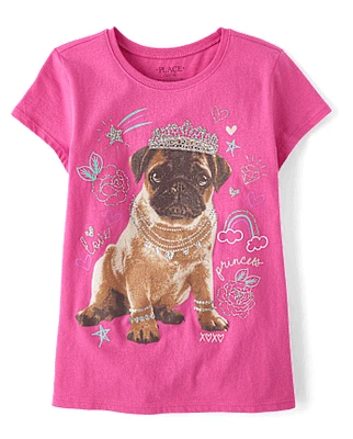 Girls Dog Princess Graphic Tee