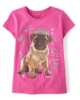 Girls Dog Princess Graphic Tee