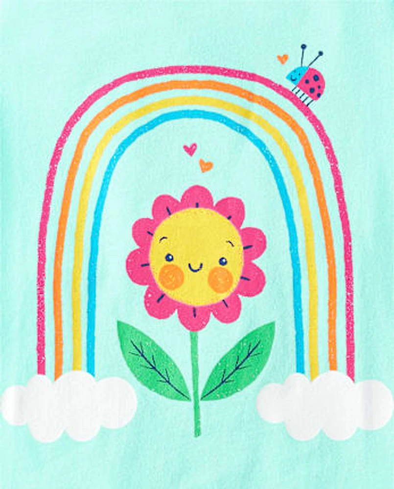 T-shirt à imprimé floral pour bébé et petite fille