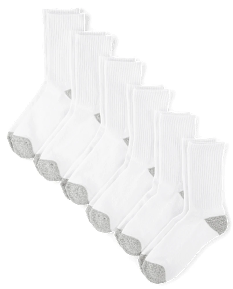 Boys Cushioned Crew Socks 6-Pack