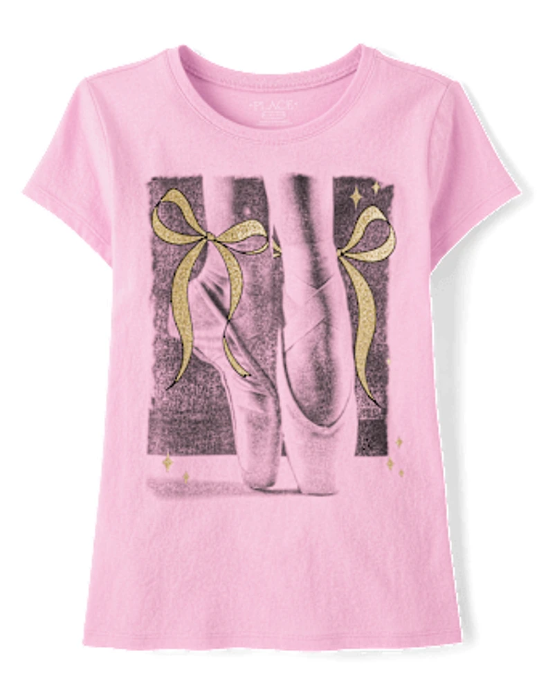 Girls Ballet Shoes Graphic Tee