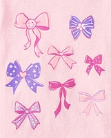 Baby And Toddler Girls Bows Graphic Tee