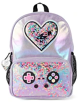 Girls Iridescent Shakey Video Game Backpack