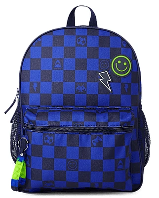 Boys Checkered Gamer Backpack
