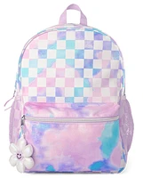 Girls Checkered Backpack