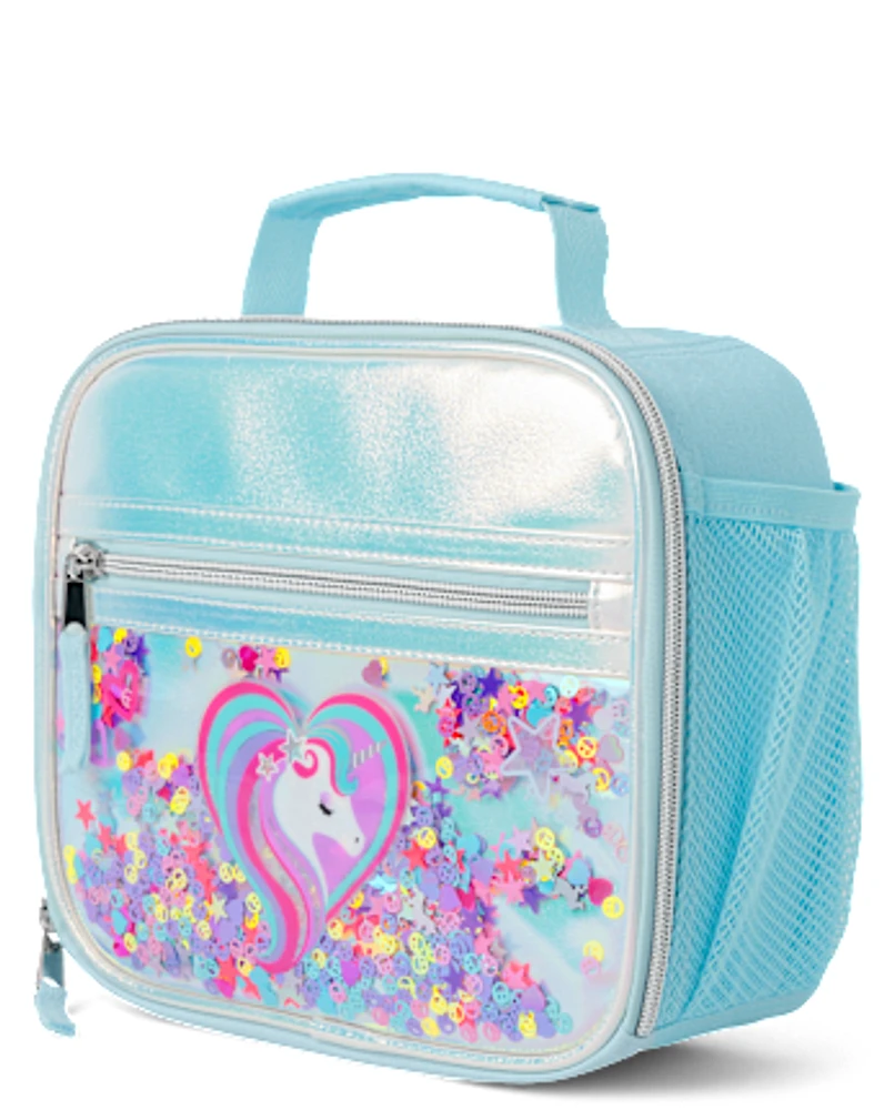 Girls Crackle Shakey Unicorn Lunchbox