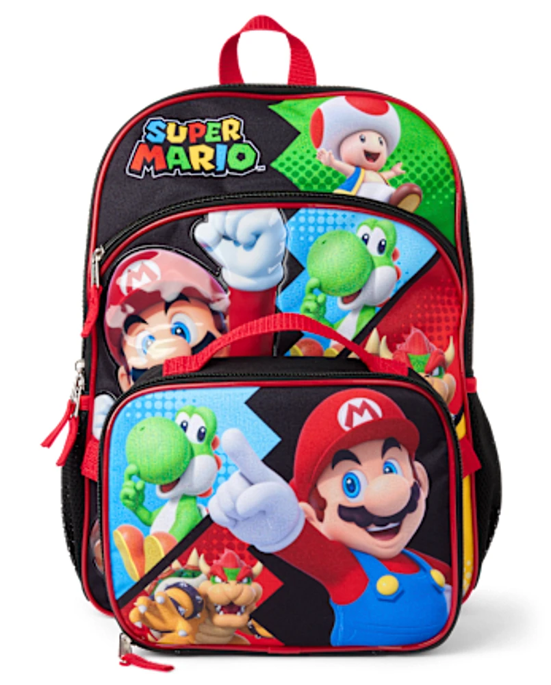 Boys Super Mario Backpack 2-Piece Set