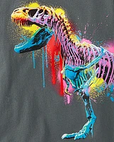 Boys Paint Drip Dino Graphic Tee