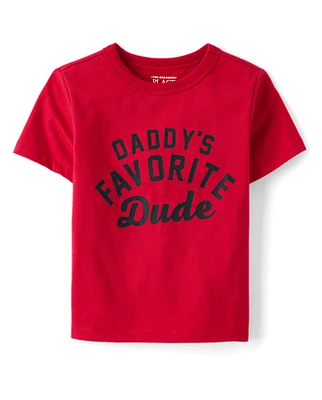 Baby And Toddler Boys Daddy's Favorite Dude Graphic Tee