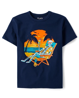 Boys Skeleton Beach Graphic Tee