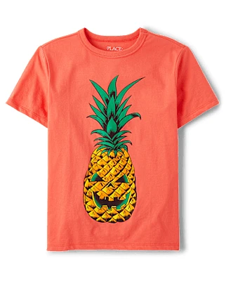 Boys Skull Pineapple Graphic Tee
