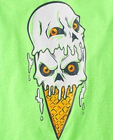 Boys Skeleton Ice Cream Cone Graphic Tee