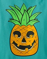 Baby And Toddler Boys Skull Pineapple Graphic Tee