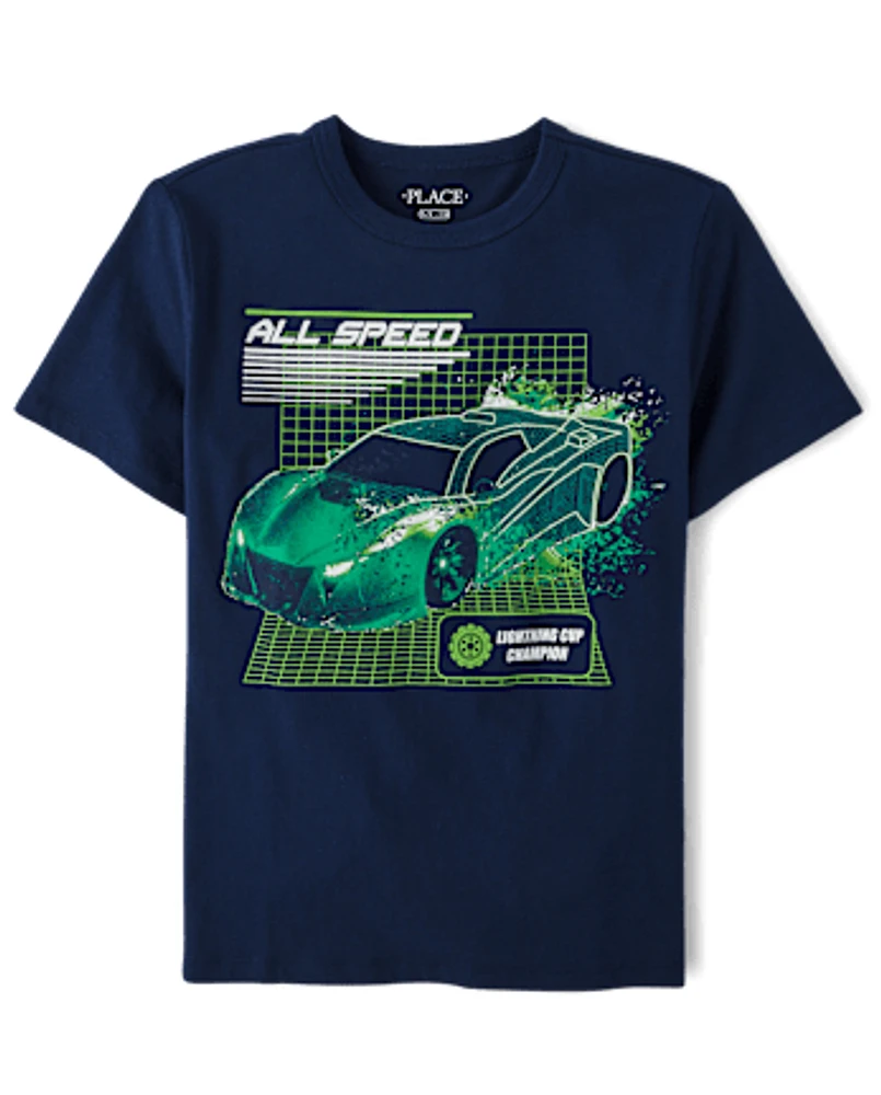 Boys All Speed Car Graphic Tee