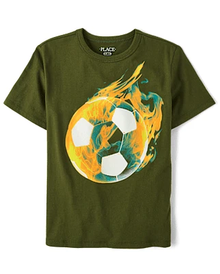Boys Soccer Ball Graphic Tee