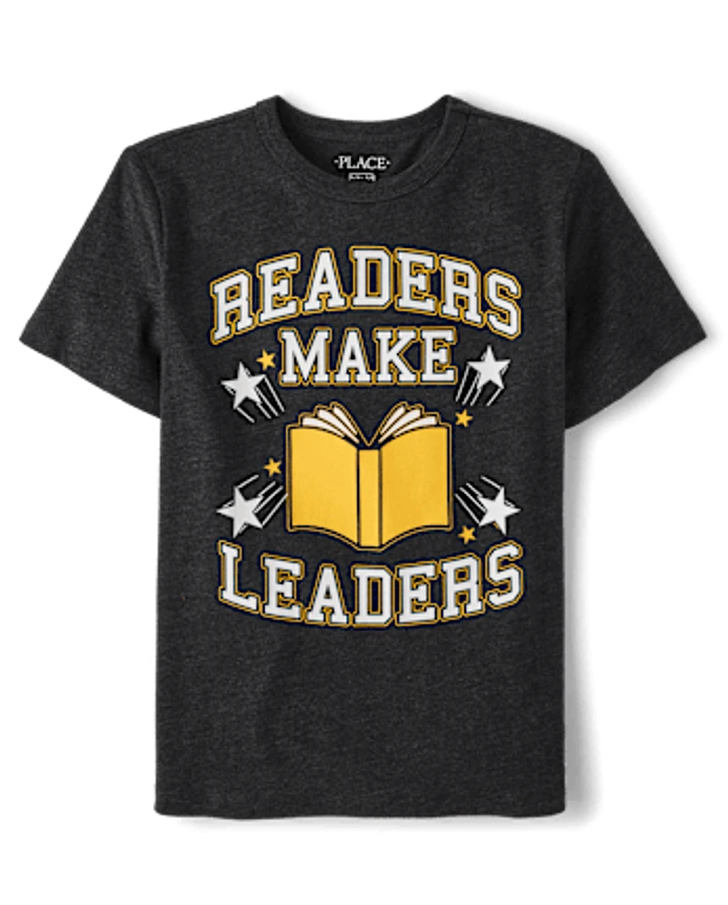 Boys Readers Make Leaders Graphic Tee