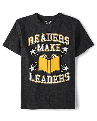 Boys Readers Make Leaders Graphic Tee
