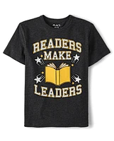 Boys Readers Make Leaders Graphic Tee