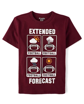 Boys Football Forecast Graphic Tee