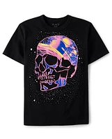 Boys Space Skull Graphic Tee
