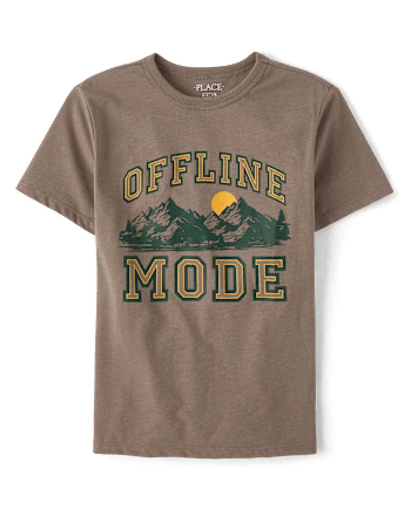 Boys Offline Mode Graphic Tee