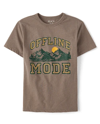 Boys Offline Mode Graphic Tee