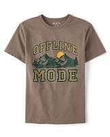 Boys Offline Mode Graphic Tee