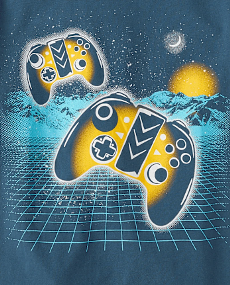 Boys Gamer Horizon Graphic Tee