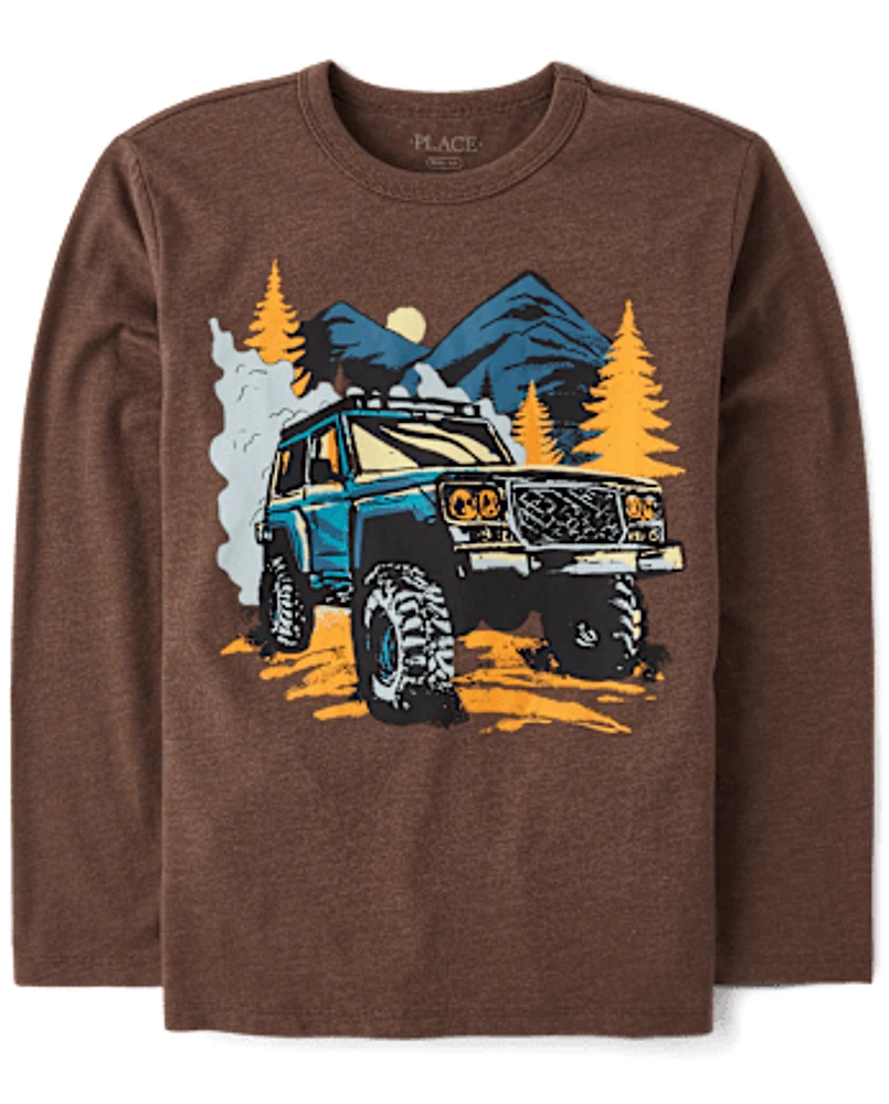 Boys Truck Forest Graphic Tee